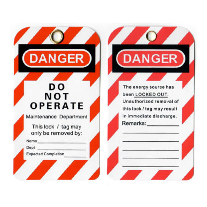 "DANGER Do Not Operate" Lockout Tags - Image 2