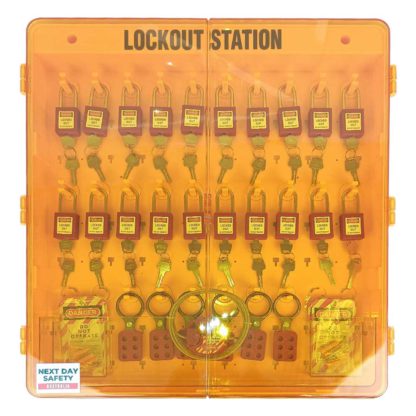 Empty 26 Hook Lockout Tagout Station - Image 3