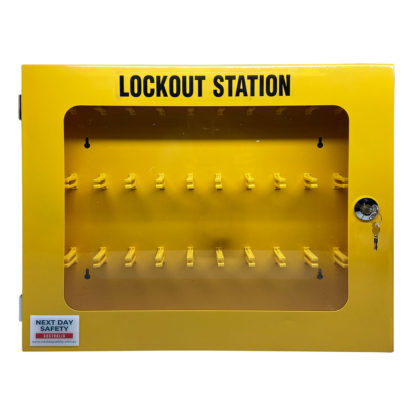 Filled Lockout Padlock Cabinet With 30 Padlocks