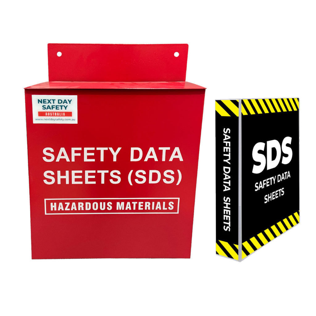 Steel SDS Storage Box With 2 x Ring Binders Next Day Safety