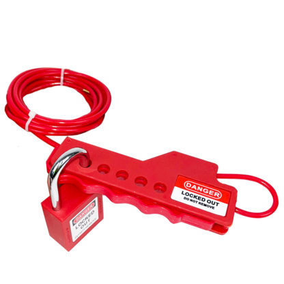 Steel Cable Lockout Handle Red - Image 2