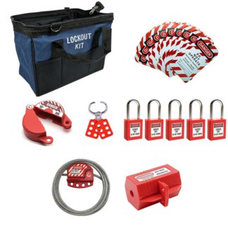 Filled Personal Lockout Kit in Blue Bag