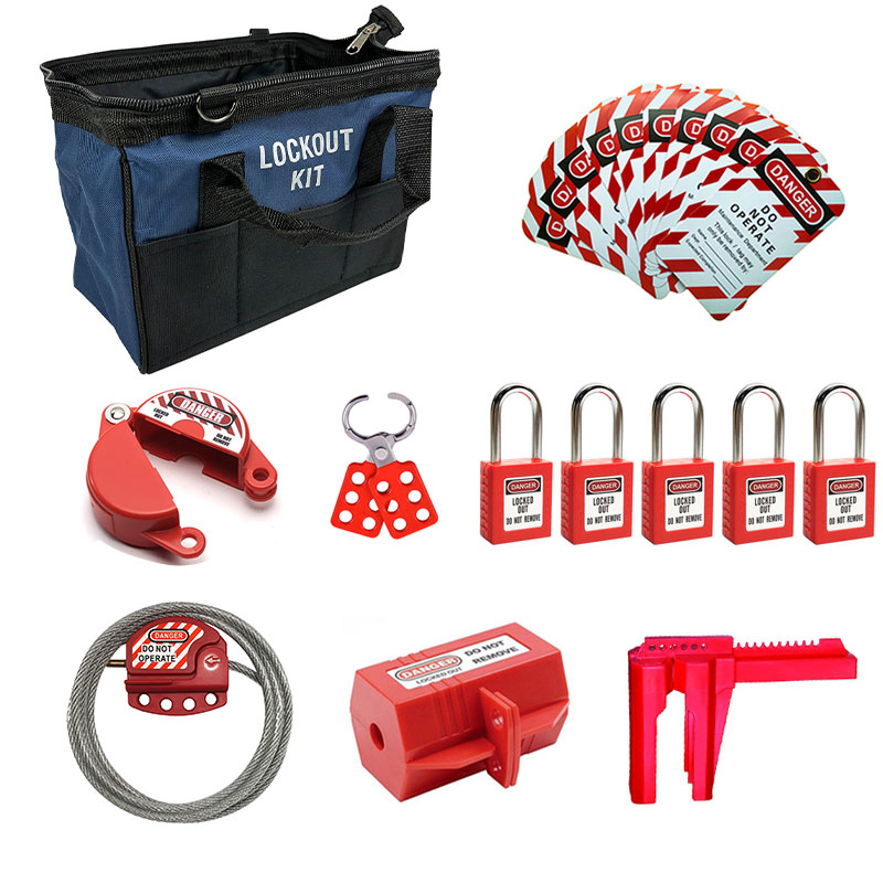 Filled Personal Lockout Kit in Blue Bag Next Day Safety