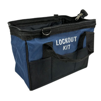 Empty Blue Lockout Tagout Carry Bag