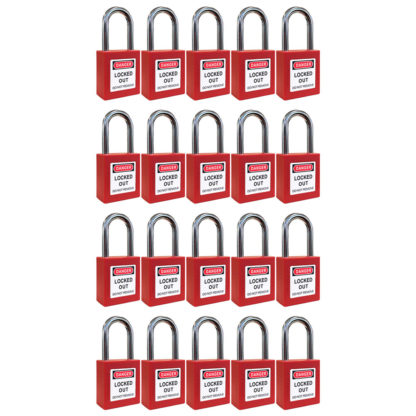 Sets of 20 Lockout Tagout Padlocks