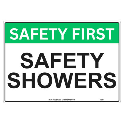 Safety Showers Safety Sign