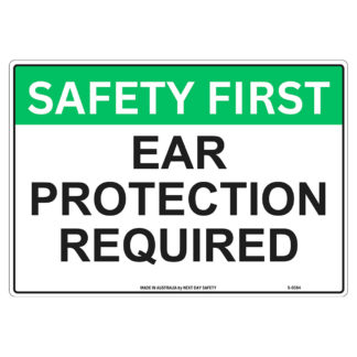 Ear Protection Required Safety Sign