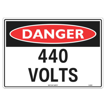 Danger 440 Volts Sign