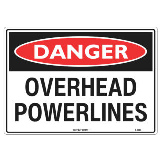 Danger Overhead Powerlines Sign
