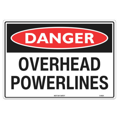 Danger Overhead Powerlines Sign