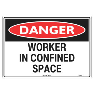 Danger Worker In Confined Space Sign