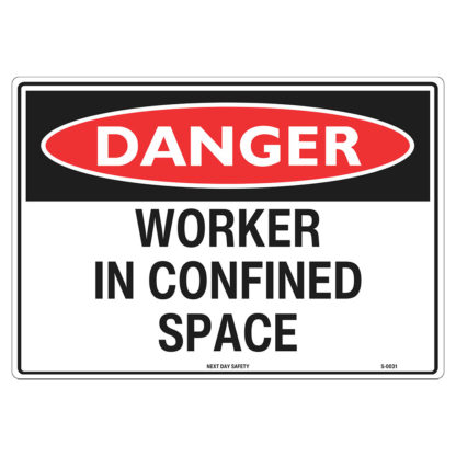 Danger Worker In Confined Space Sign
