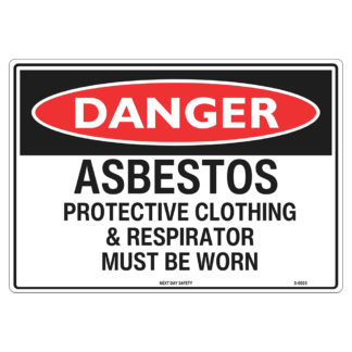 Danger Asbestos Protective Clothing Warning Sign