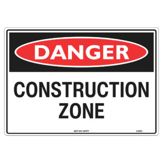 Danger Construction Zone Sign