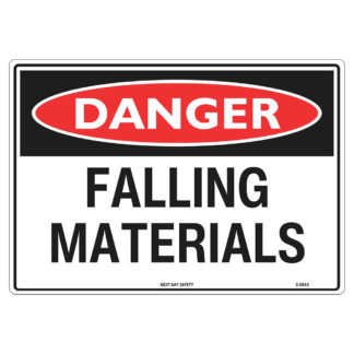 Danger Falling Material Sign