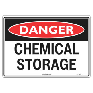 Danger Chemical Storage Sign