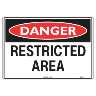 Danger Restricted Area Sign
