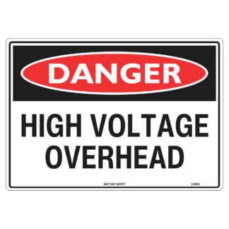 Danger High Voltage Overhead Sign
