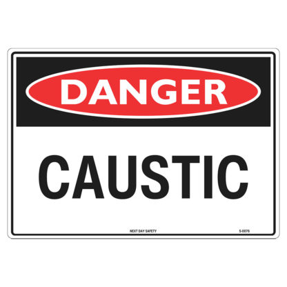 Danger Caustic Sign