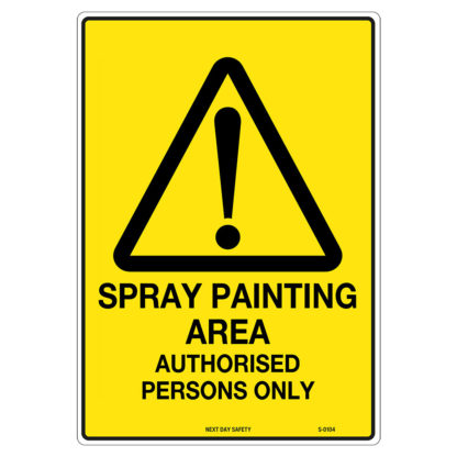 Warning Spray Painting Area Sign
