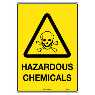 Warning Hazardous Chemicals Sign