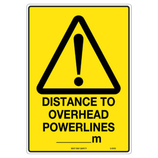 Warning Distance To Powerlines Sign