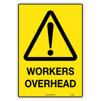 Warning Workers Overhead Sign