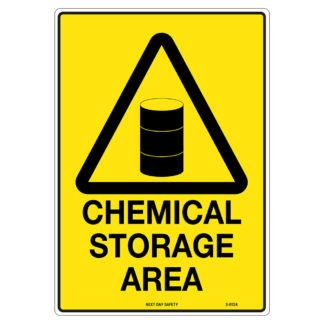 Warning Chemical Storage Area Sign