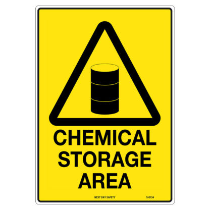 Warning Chemical Storage Area Sign