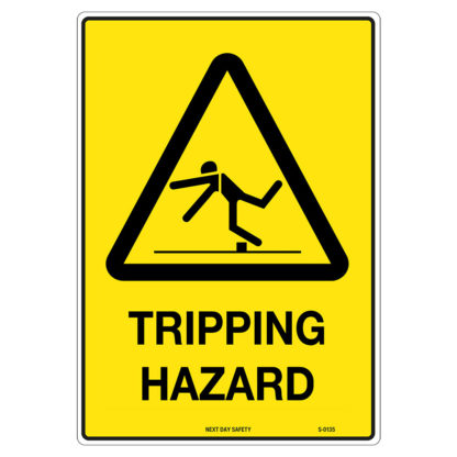 Warning Tripping Hazard Sign