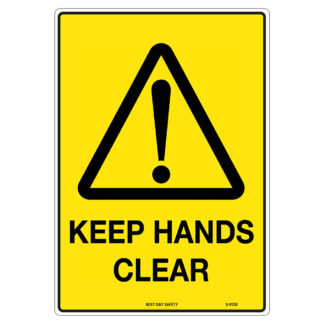 Warning Keep Hands Clear Sign