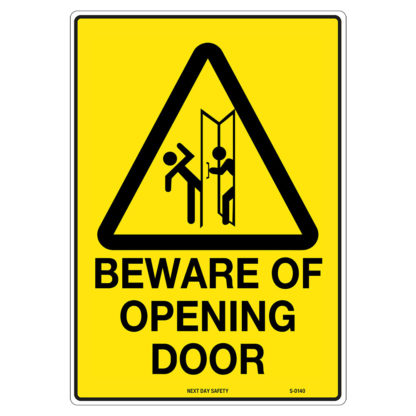 Warning Beware Of Opening Door Sign