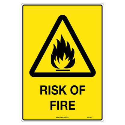 Warning Risk Of Fire Sign