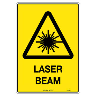 Warning Laser Beam Sign