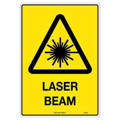 Warning Laser Beam Sign