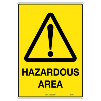 Warning Hazard Area Sign