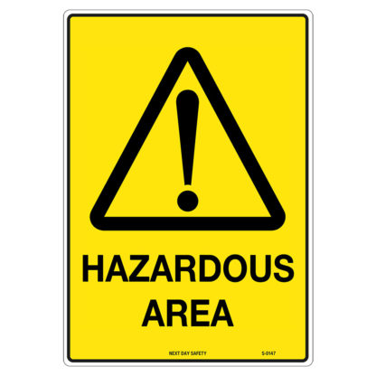 Warning Hazard Area Sign