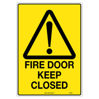 Warning Fire Door Keep Closed Sign