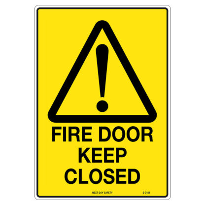 Warning Fire Door Keep Closed Sign