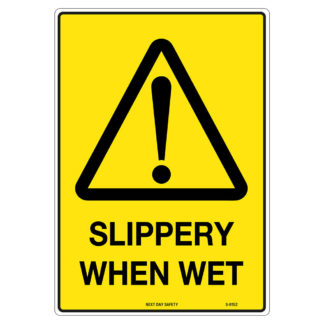 Warning Slippery When Wet Sign