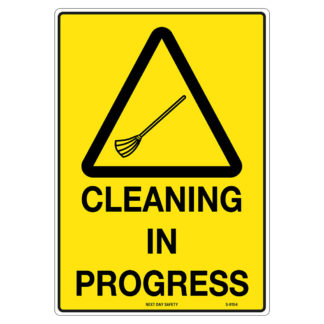 Warning Cleaning In Progress Sign