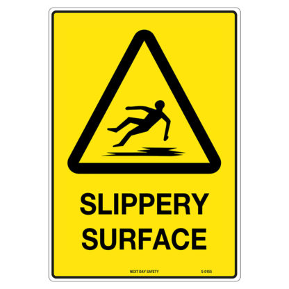 Warning Slippery Surface Sign