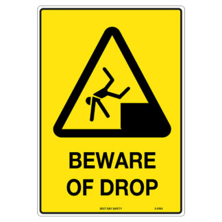 Warning Beware Of Drop Sign