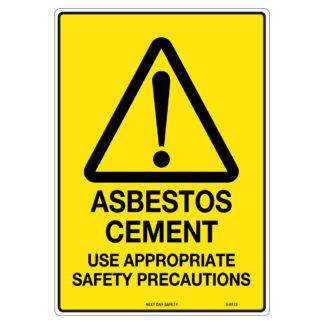 Warning Asbestos Cement Sign