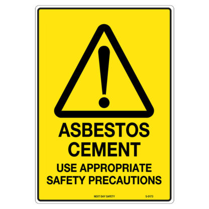 Warning Asbestos Cement Sign