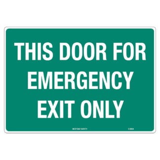 Emergency Exit Alert Sign