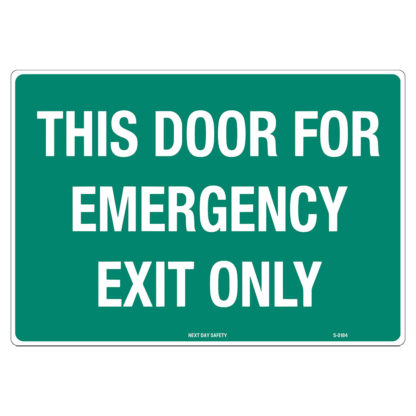 Emergency Exit Alert Sign