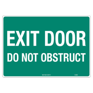 Exit Door Do Not Obstruct Sign