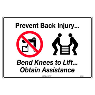 Lifting Technique Guide Sign