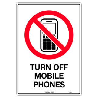 Turn Off Mobile Phones Prohibition Sign